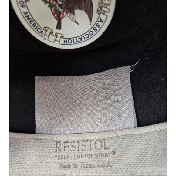 Vintage Cowboy Hat Medium Resistol NRA Brown Wool Felt Western Rodeo Yellowstone - Picture 8 of 13